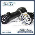 cree T6 aluminum structure 18650 battery underwater 100 miter or more led diving flashlight